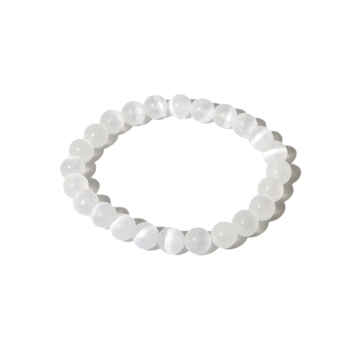 Selenite Round Bracelet - 8mm — product reference photo
