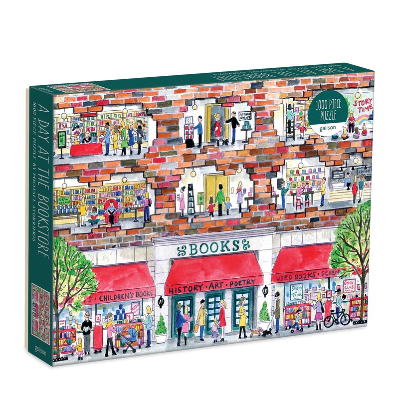 Michael Storrings A Day at the Bookstore 1000 Piece Puzzle puzzle image