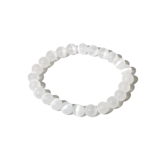 Selenite Round Bracelet - 8mm — product reference photo