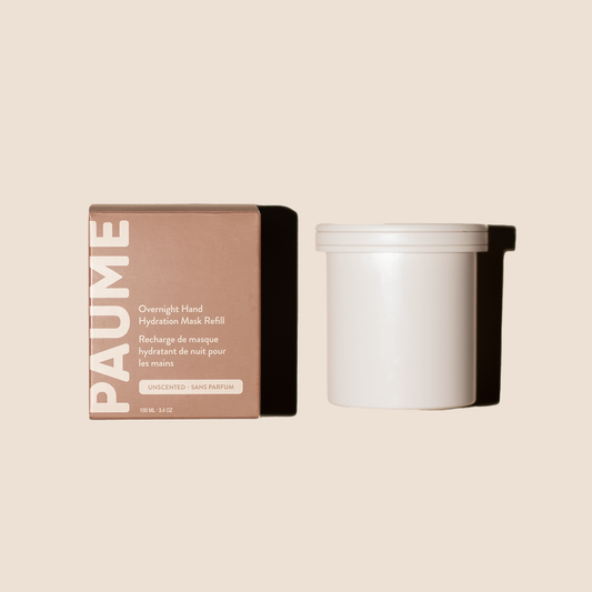 PAUME Overnight Hand & Foot Hydration Mask on a beige background