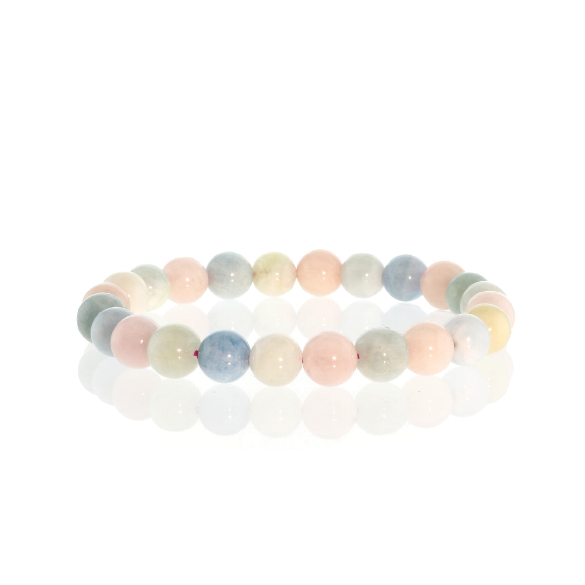 Aquamarine Morganite Bead Bracelet - 8mm — product reference photo